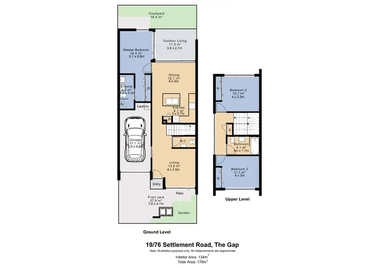 Floorplan of Homely townhouse listing, 19/76 Settlement Road, The Gap QLD 4061