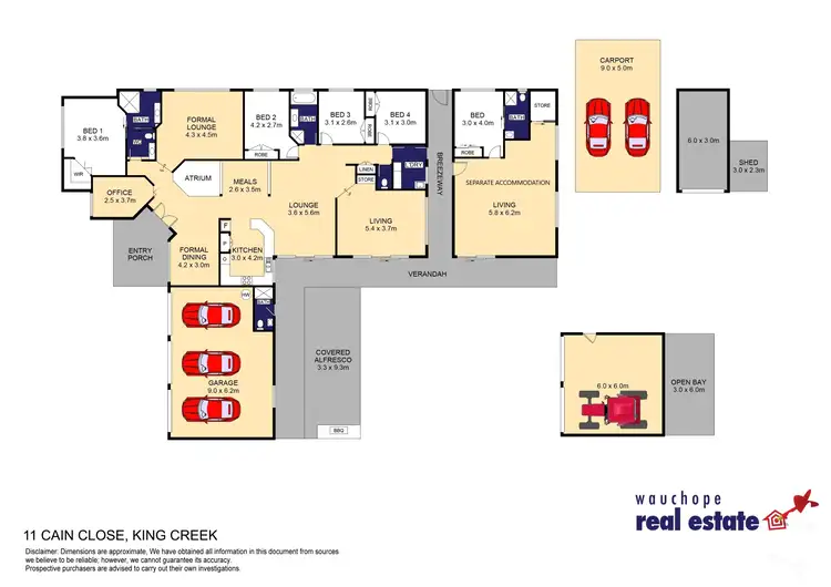 Floorplan of Homely rural property listing, 11 Cain Close, King Creek NSW 2446