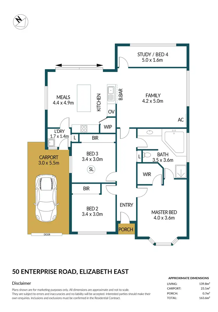 Floorplan of Homely house listing, 50 Enterprise Road, Elizabeth East SA 5112