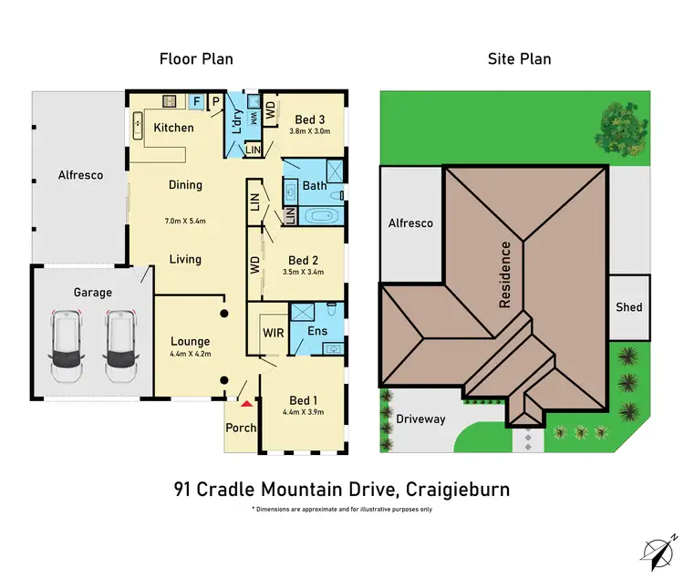 Floorplan of Homely house listing, 91 Cradle Mountain Drive, Craigieburn VIC 3064
