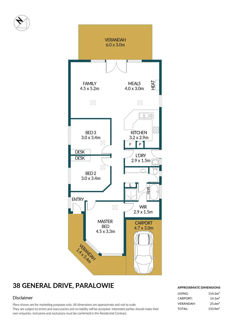 Floorplan of Homely house listing, 38 General Drive, Paralowie SA 5108