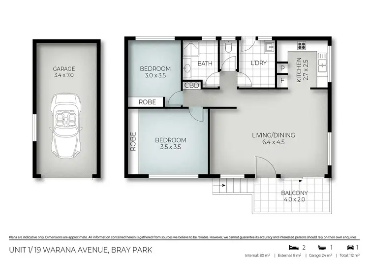 Floorplan of Homely block of units listing, 19 Warana Avenue, Bray Park NSW 2484