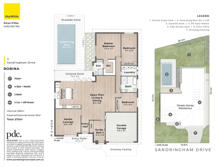 Floorplan of Homely house listing, 4 Sandringham Drive, Robina QLD 4226