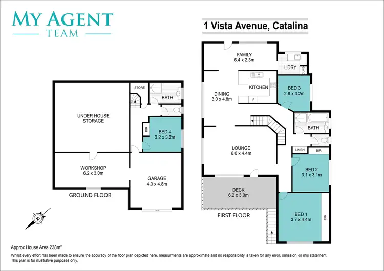 Floorplan of Homely house listing, 1 Vista Avenue, Catalina NSW 2536