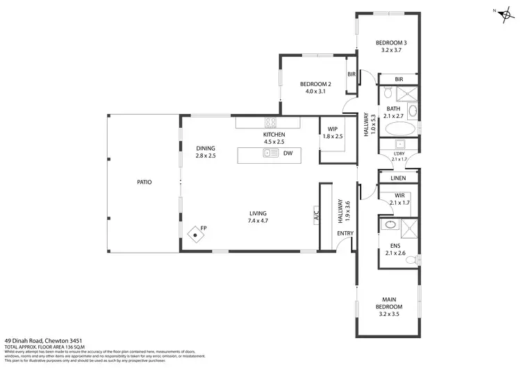 Floorplan of Homely house listing, 49 Dinah Road, Chewton VIC 3451