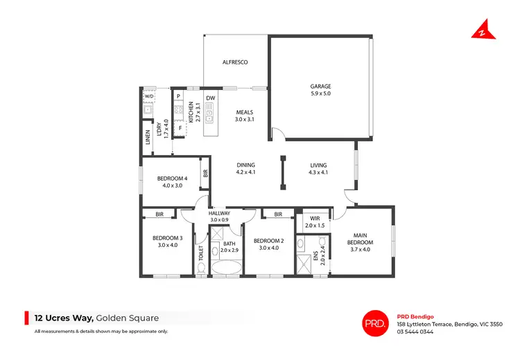 Floorplan of Homely house listing, 12 Ucres Way, Golden Square VIC 3555