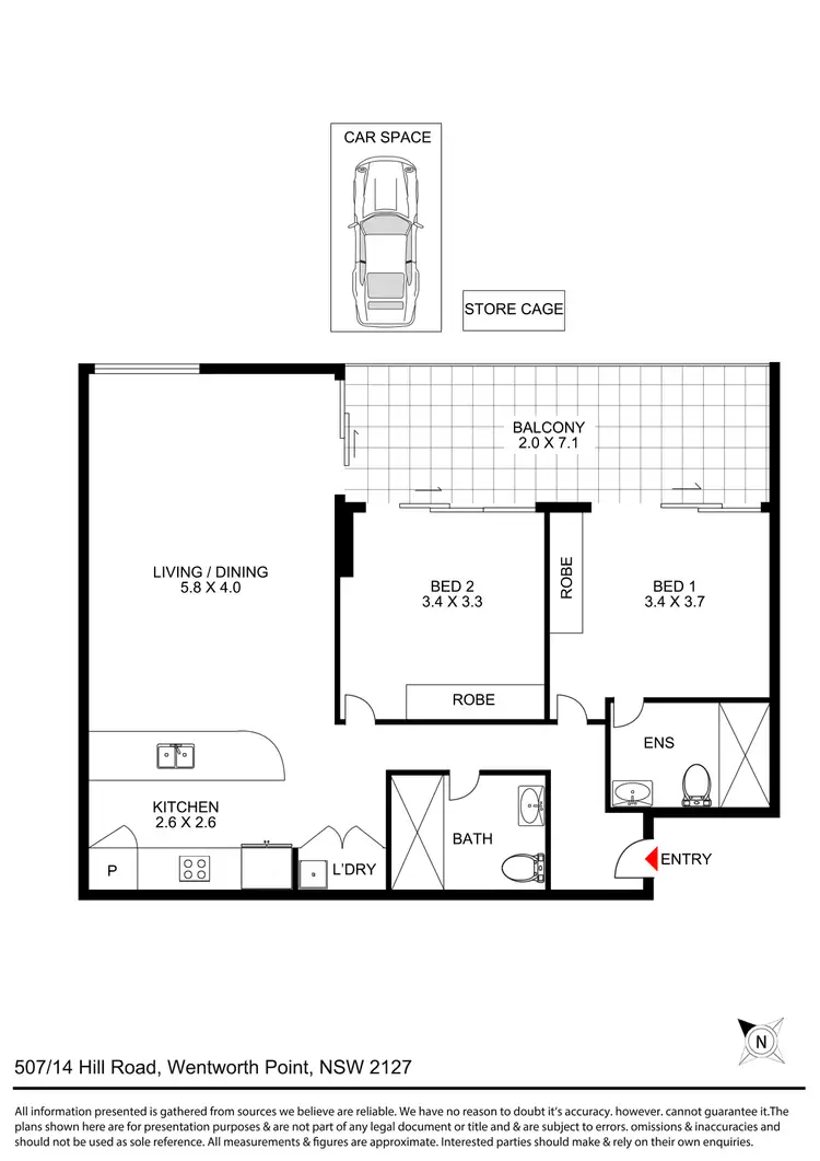 Floorplan of Homely apartment listing, A507/14 Hill Road, Wentworth Point NSW 2127