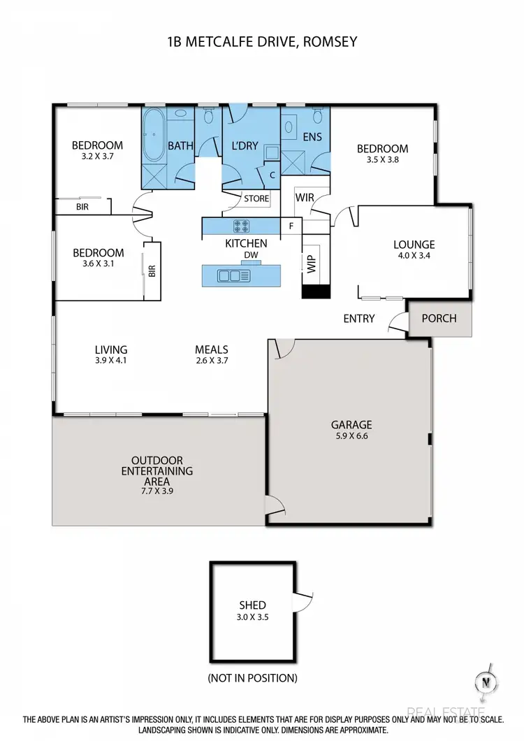Floorplan of Homely house listing, 1B Metcalfe Drive, Romsey VIC 3434