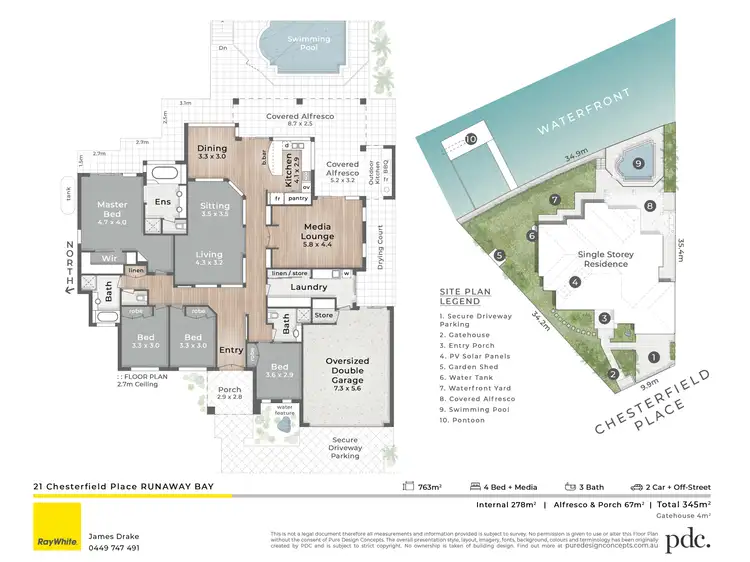 Floorplan of Homely house listing, 21 Chesterfield Place, Runaway Bay QLD 4216