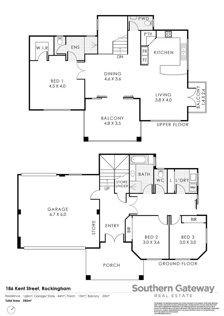 Floorplan of Homely house listing, 186 Kent Street, Rockingham WA 6168