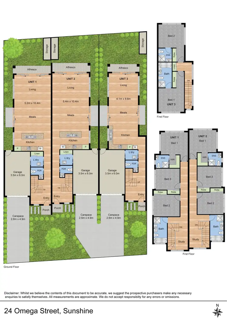 Floorplan of Homely townhouse listing, 24 Omega Street, Sunshine VIC 3020