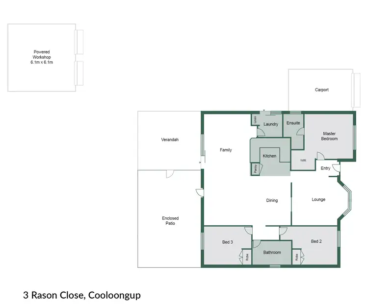 Floorplan of Homely house listing, 3 Rason Close, Cooloongup WA 6168