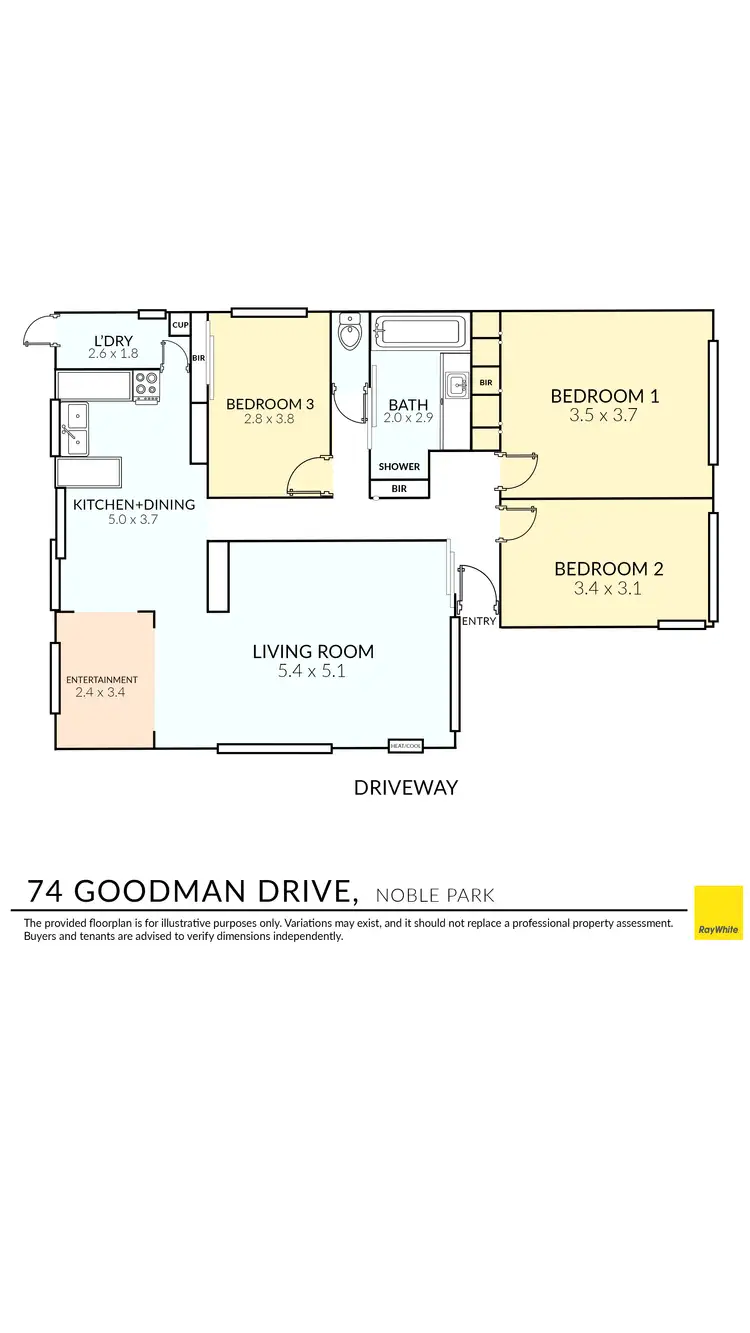 Floorplan of Homely house listing, 74 Goodman Drive, Noble Park VIC 3174