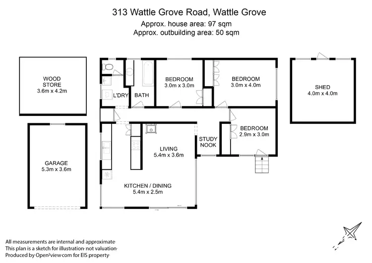 Floorplan of Homely house listing, 313 Wattle Grove Road, Wattle Grove TAS 7109