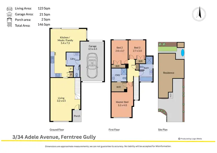 Floorplan of Homely townhouse listing, 3/34 Adele Avenue, Ferntree Gully VIC 3156