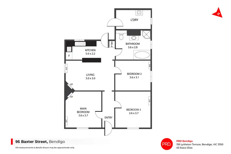 Floorplan of Homely house listing, 95 Baxter Street, Bendigo VIC 3550
