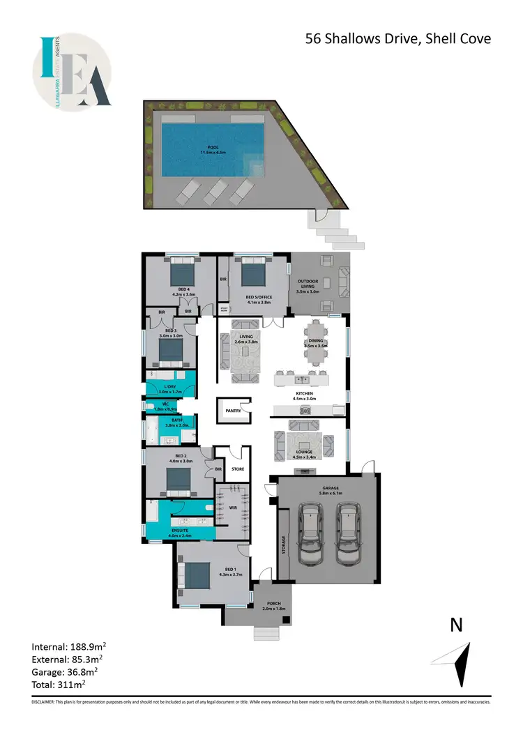 Floorplan of Homely house listing, 56 Shallows Drive, Shell Cove NSW 2529