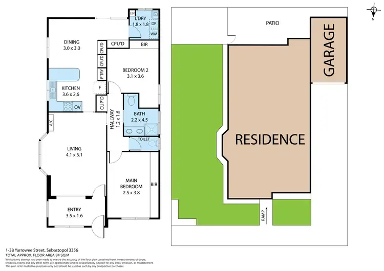 Floorplan of Homely unit listing, 1/38 Yarrowee Street, Sebastopol VIC 3356