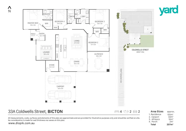 Floorplan of Homely house listing, 33A Coldwells Street, Bicton WA 6157