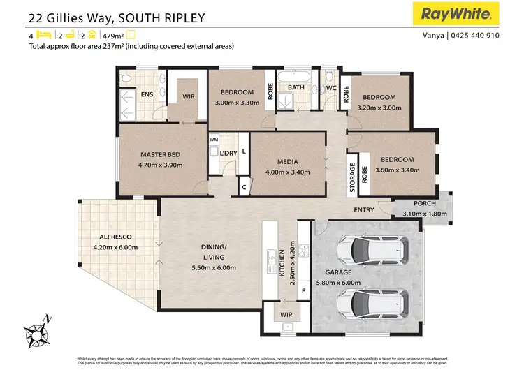 Floorplan of Homely house listing, 22 Gillies Way, South Ripley QLD 4306