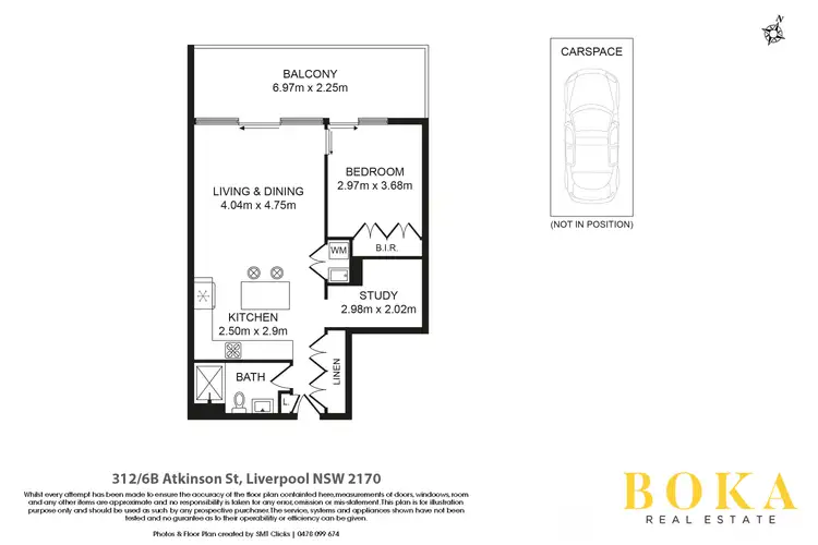 Floorplan of Homely apartment listing, 312/6B Atkinson Street, Liverpool NSW 2170