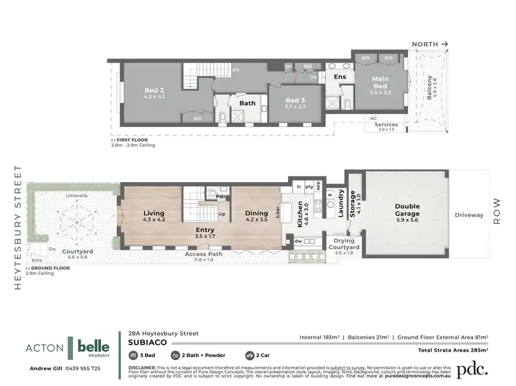 Floorplan of Homely townhouse listing, 28A Heytesbury Road, Subiaco WA 6008