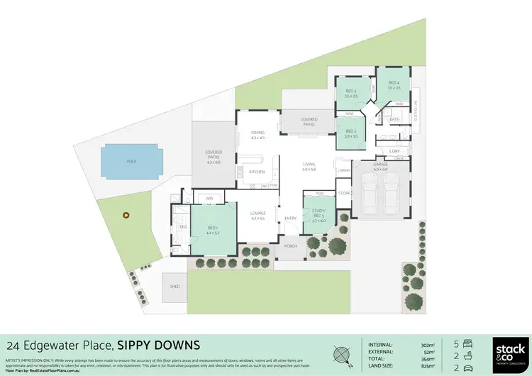 Floorplan of Homely house listing, 24 Edgewater Place, Sippy Downs QLD 4556