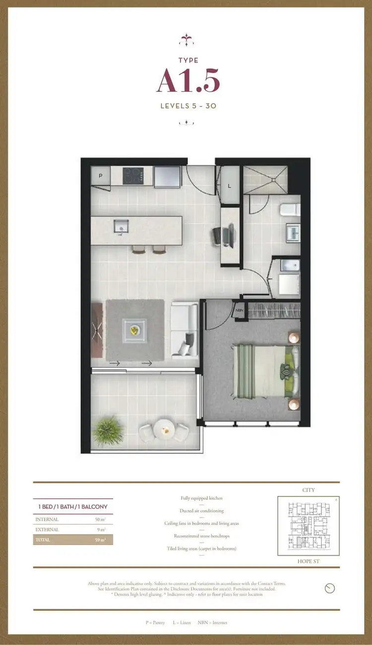 Floorplan of Homely apartment listing, 813/19 Hope Street, South Brisbane QLD 4101