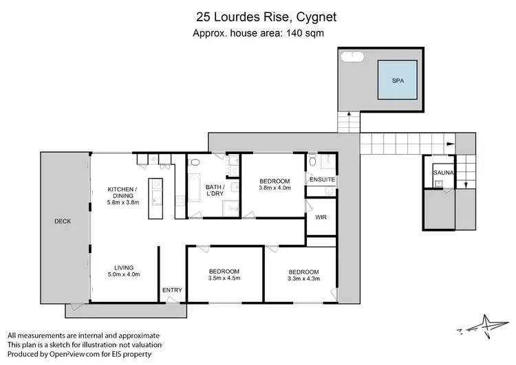 Floorplan of Homely house listing, 25 Lourdes Rise, Cygnet TAS 7112