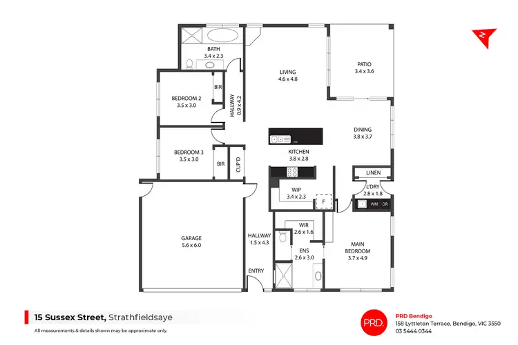 Floorplan of Homely house listing, 15 Sussex Street, Strathfieldsaye VIC 3551