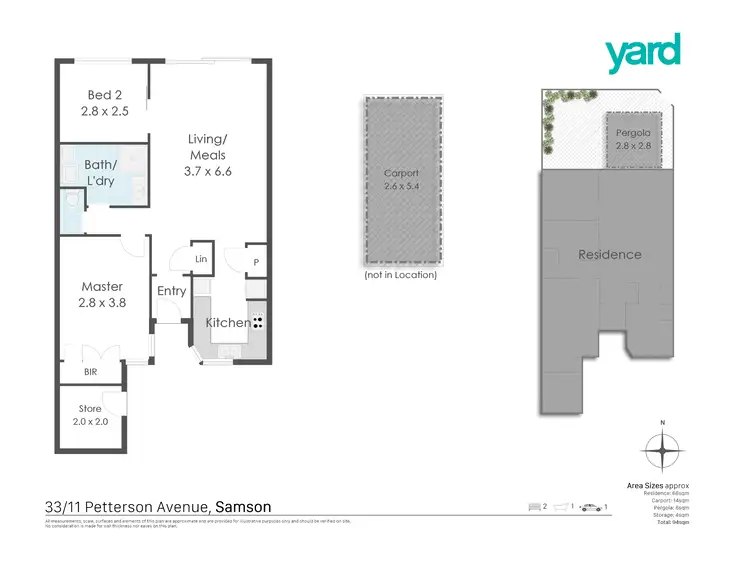 Floorplan of Homely retirement listing, 33/11 Petterson Avenue, Samson WA 6163