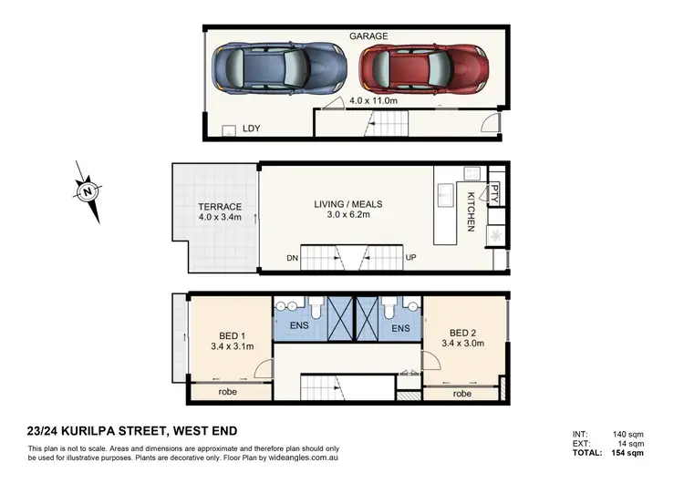 Floorplan of Homely townhouse listing, 23/24 Kurilpa Street, West End QLD 4101