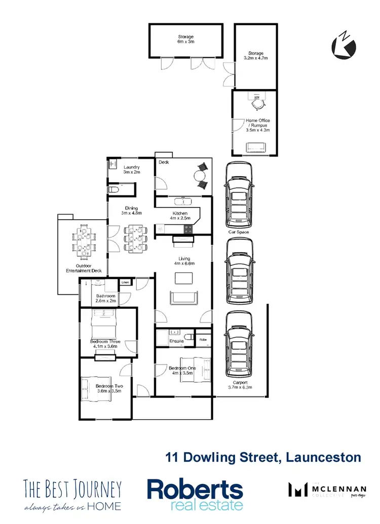 Floorplan of Homely house listing, 11 Dowling St, Launceston TAS 7250