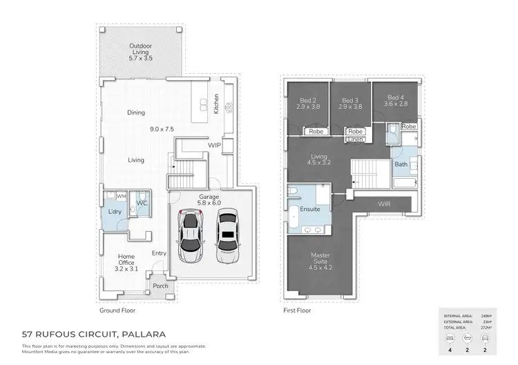 Floorplan of Homely house listing, 57 Rufous Circuit, Pallara QLD 4110