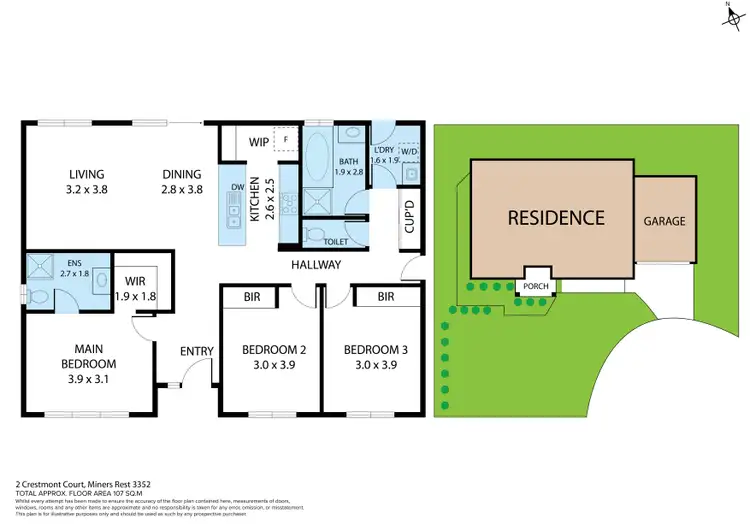 Floorplan of Homely house listing, 2 Crestmont Court, Miners Rest VIC 3352