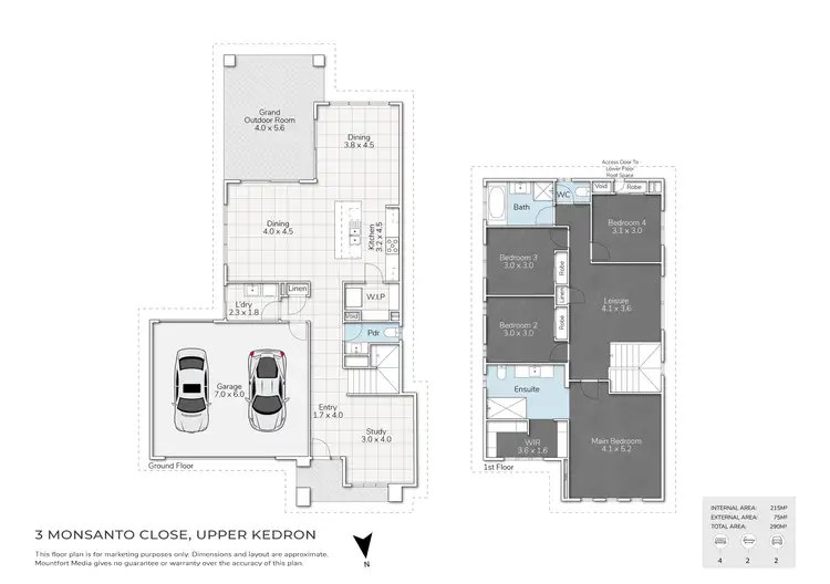 Floorplan of Homely house listing, 3 Monsato Close, Upper Kedron QLD 4055