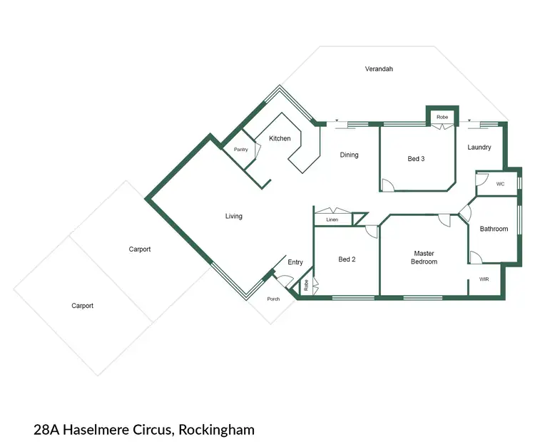 Floorplan of Homely house listing, 28A Haselmere Circus, Rockingham WA 6168