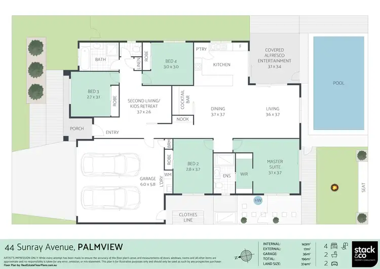Floorplan of Homely house listing, 44 Sunray Avenue, Palmview QLD 4553