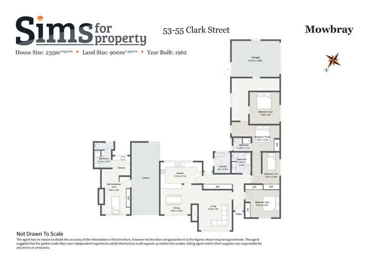 Floorplan of Homely house listing, 1/53-55 Clark Street, Mowbray TAS 7248