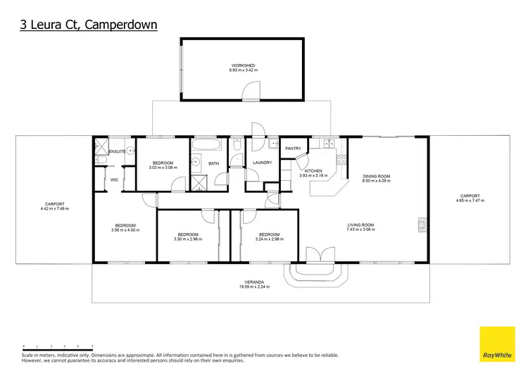 Floorplan of Homely house listing, 3 Leura Court, Camperdown VIC 3260