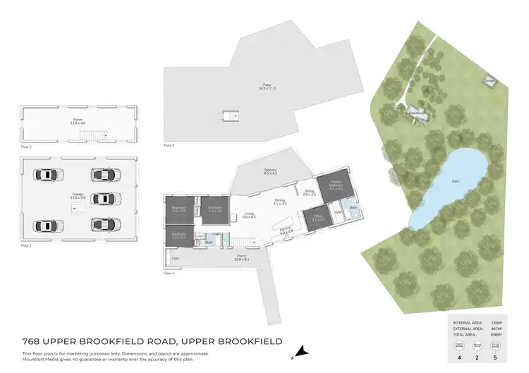 Floorplan of Homely rural property listing, 768 Upper Brookfield Road, Upper Brookfield QLD 4069