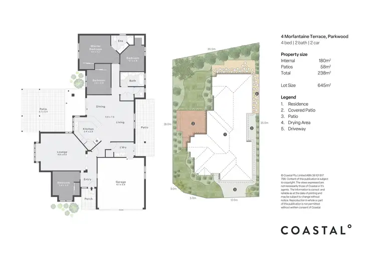 Floorplan of Homely house listing, 4 Morfantaine Terrace, Parkwood QLD 4214