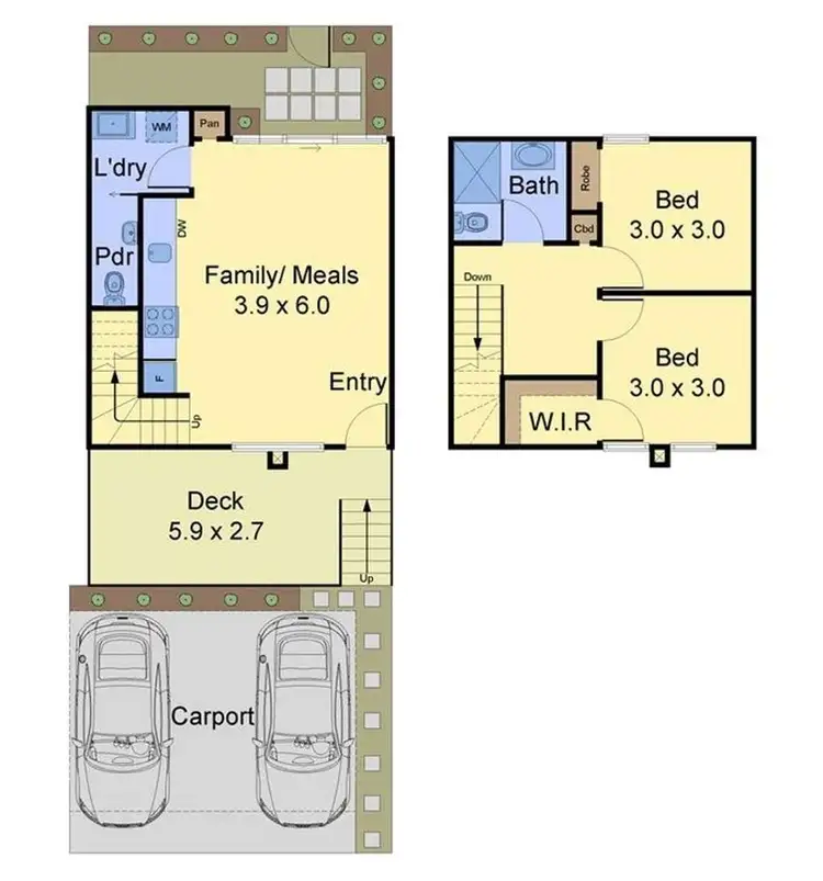 Floorplan of Homely townhouse listing, 37/80 Enterprise Drive, Bundoora VIC 3083