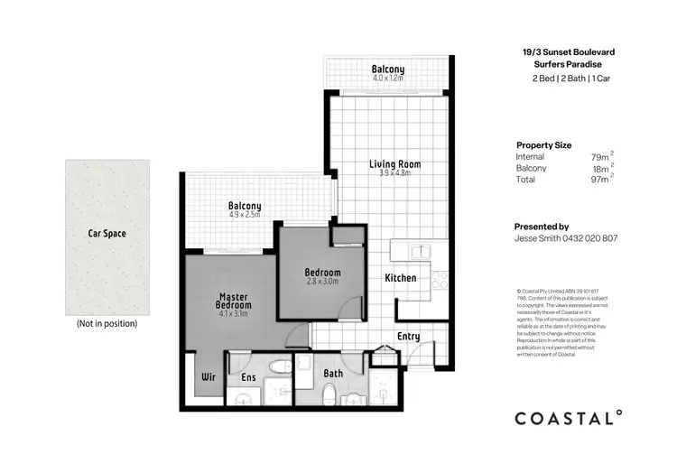 Floorplan of Homely apartment listing, 19/3 Sunset Boulevard, Surfers Paradise QLD 4217