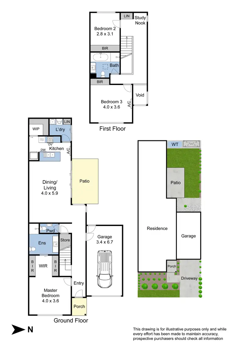 Floorplan of Homely townhouse listing, 22 Excelsior Circuit, Mulgrave VIC 3170