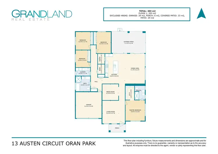 Floorplan of Homely house listing, 13 Austen Circuit, Oran Park NSW 2570