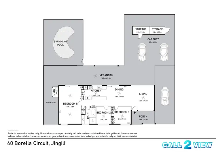 Floorplan of Homely house listing, 40 Borella Circuit, Jingili NT 810