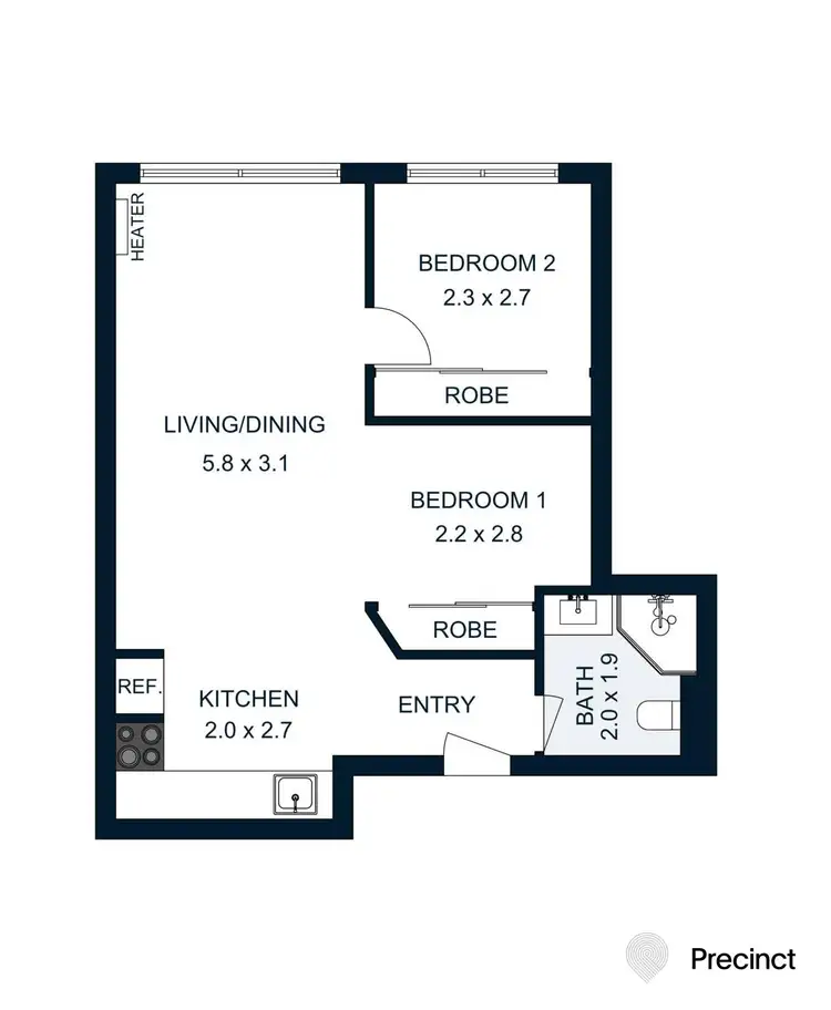 Floorplan of Homely apartment listing, 1113/339 Swanston St, Melbourne VIC 3000