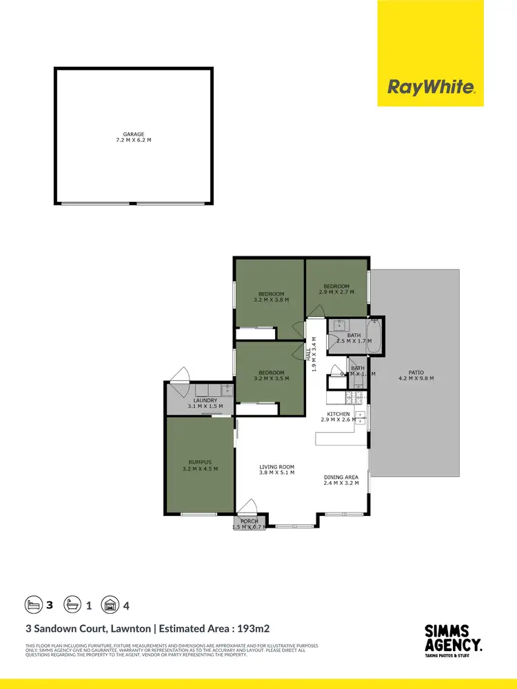 Floorplan of Homely house listing, 3 Sandown Court, Lawnton QLD 4501