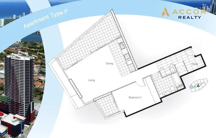 Floorplan of Homely apartment listing, 32506/9 Lawson Street, Southport QLD 4215